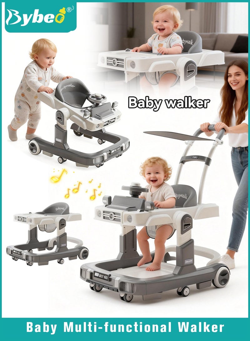 بيبو مشاية أطفال 4 في 1 متعددة الوظائف – مشاية على شكل حرف U مع مقبض دفع للوالدين مطور، ارتفاع قابل للتعديل بـ4 مستويات ولوح طعام قابل للإزالة – مناسبة للأطفال من عمر 6 إلى 18 شهرًا - Image 1